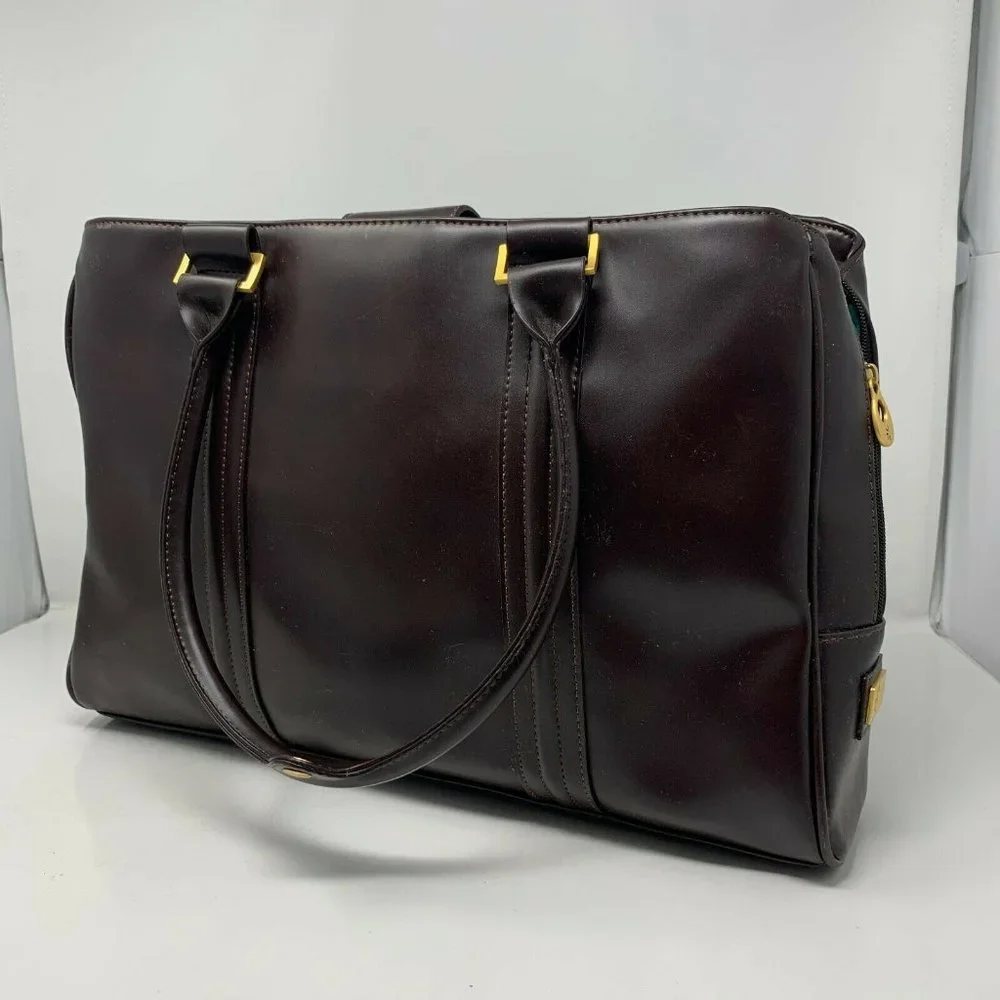 Case Logic Structured Work Tote Organizer Shoulder Bag Laptop Commuter Brown